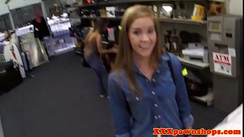 Pawnshop amateur fucked by broker for money