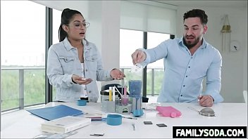 Scientist siblings fuck in the lab