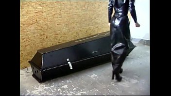 Hot girl in latex dildos her cunt