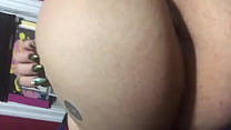 My tatted girl playing with her smooth pussy